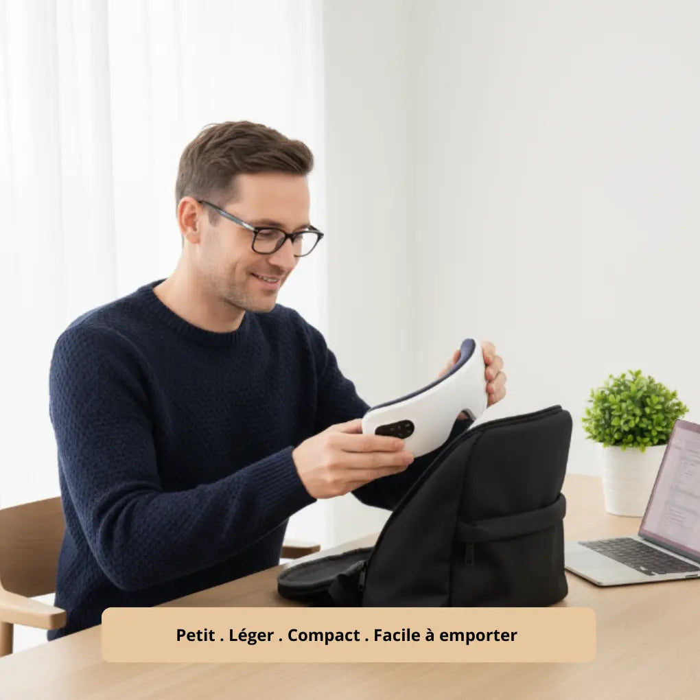 Masque Massant Chauffant Bluetooth | Fatigue Oculaire Écran Ma boutique